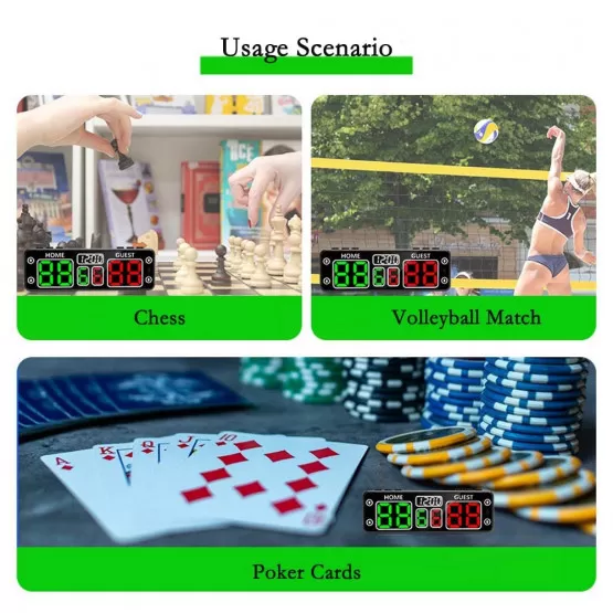 INF 6-stellige Touch-Anzeigetafel – Tragbarer, wiederaufladbarer Timer