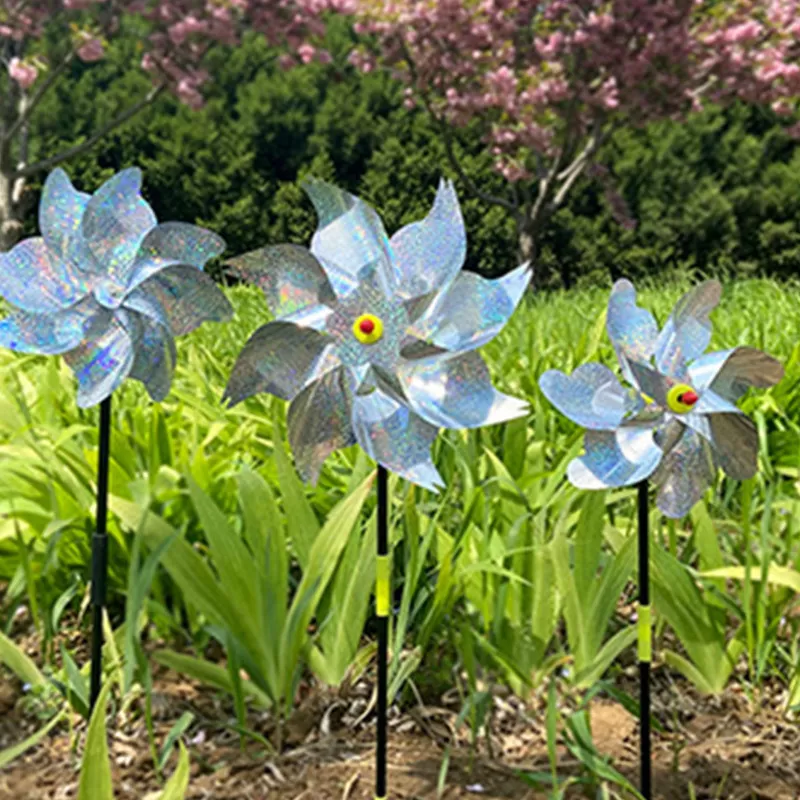 Windrad Kinder Generisch Vogelabwehr Windrad, 10pcs Taubenabwehr Balkon, Reflektierende Windräder, Windmühle GartenTaubenschreck, Vogelschreck Taubenschreck Für Balkon, Garten, Obstgarten, Hof, Dach (E Windrad Stromerzeugung - Foto 3