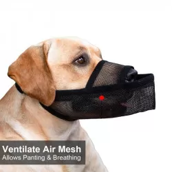 INF Atmungsaktiver Mesh-Hundemaulkorb - Beißschutz, Leckschutz, Kurze Schnauze