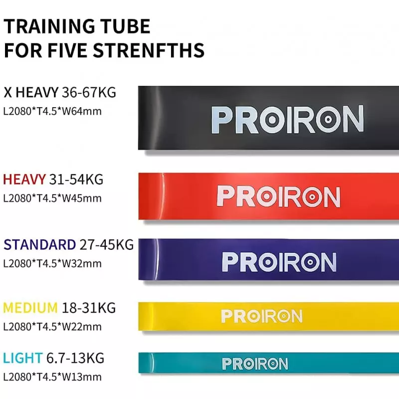 PROIRON Klimmzugband mit unterstütztem Übungsband, 208 x 6,4 x 0,45 