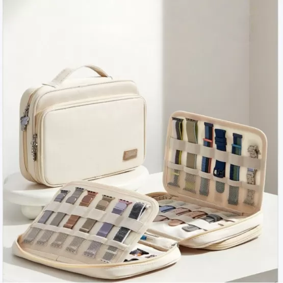 INF Tragbare Apple Watch Armband- und Kabel-Organizer-Tasche - Groe  Reise-Aufbewahrungstasche