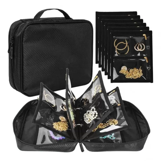 INF Tragbare Reise Schmuck Organizer Tasche