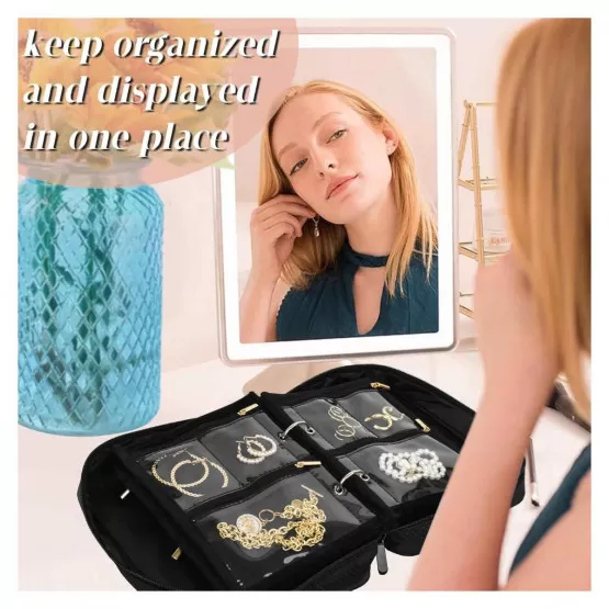 INF Tragbare Reise Schmuck Organizer Tasche