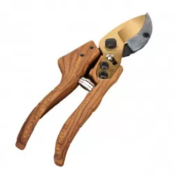 INF Holzgriff Gartenschere - Edelstahl Rosenschere
