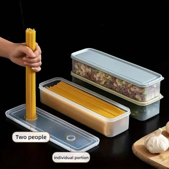 INF Pasta-Aufbewahrungsbox 4er-Set – Transparente PVC-Behälter für