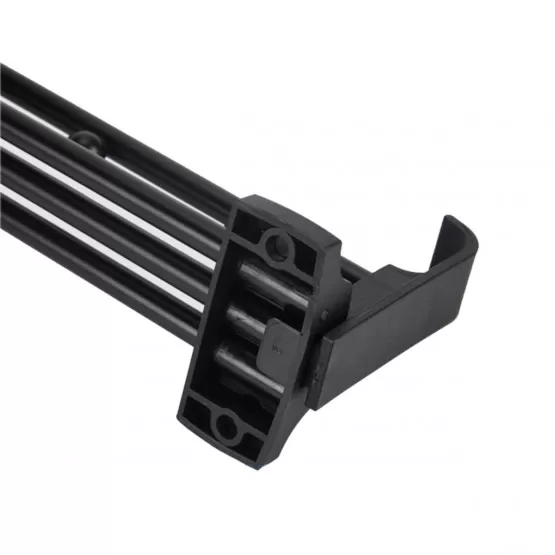 INF Ausziehbare Kleiderstange – Top‑Mount Schrankstange, Schwarz, 35.5cm