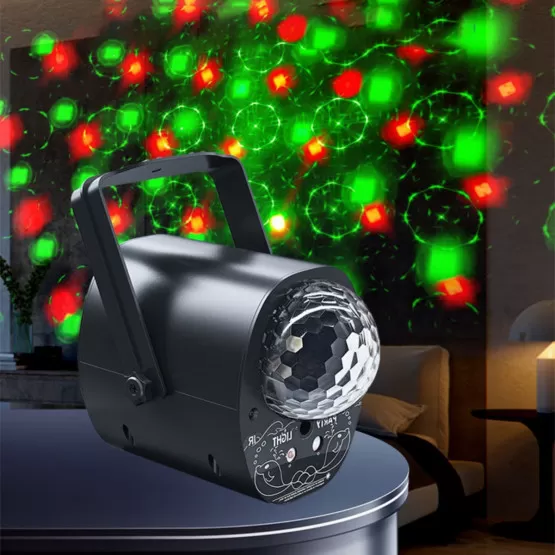 Iplusmile 9W USB Partylicht – Soundaktivierte Discokugel Mit Fernbedienung, Saugnapf & RGB-Effekten Für DJ & KTV
