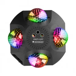 INF Stage Party Light EU-Stecker – 360° RGB/RBW DJ-Discolampe mit