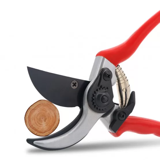 INF SK5 Kohlenstoffstahl-Astschere - Professionelle Gartenschere für Obstbäume, 20cm, Rot