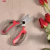 INF Floristen-Schere - Edelstahl-Beschneidungsschere für Blumenarrangements, Rot, 17cm
