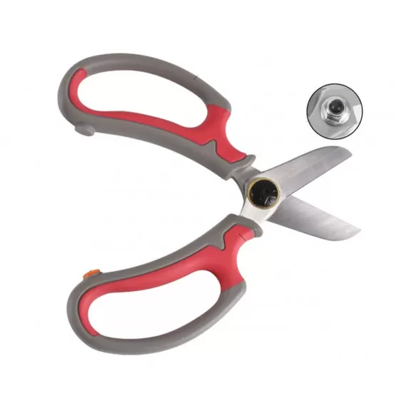 INF Floristen-Schere - Edelstahl-Beschneidungsschere für Blumenarrangements, Rot, 17cm