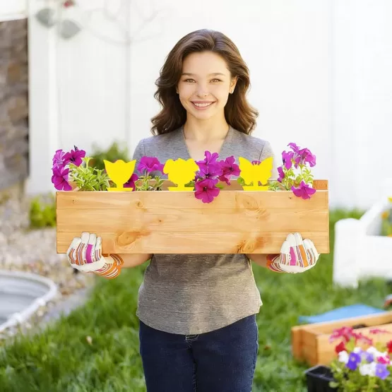 INF Garten-Klebefallen 30er-Pack – gelbe, doppelseitige Fliegen-Klebebretter zur physischen Schädlingsbekämpfung