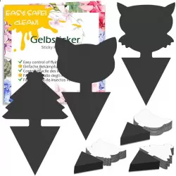 INF 30er Set Garten-Klebefallen — PP-Platten mit doppelseitiger gelber Klebeoberfläche für Gewächshaus- und