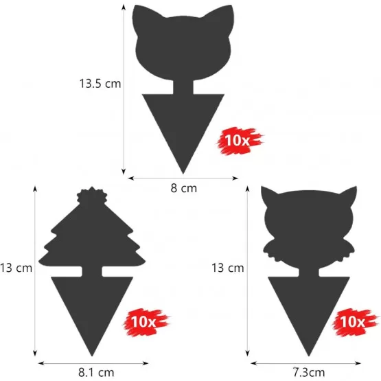 INF 30er Set Garten-Klebefallen — PP-Platten mit doppelseitiger gelber Klebeoberfläche für Gewächshaus- und