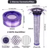 INF Ersatz-Zubehörset kompatibel mit Dyson V8 – 3 HEPA-Nachmotorfilter, 3 Vorfilter kompatibel mit Samsung & Reinigungsbürste