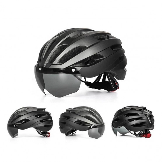 INF Integrierter magnetischer Visier-Fahrradhelm  brillenkompatible