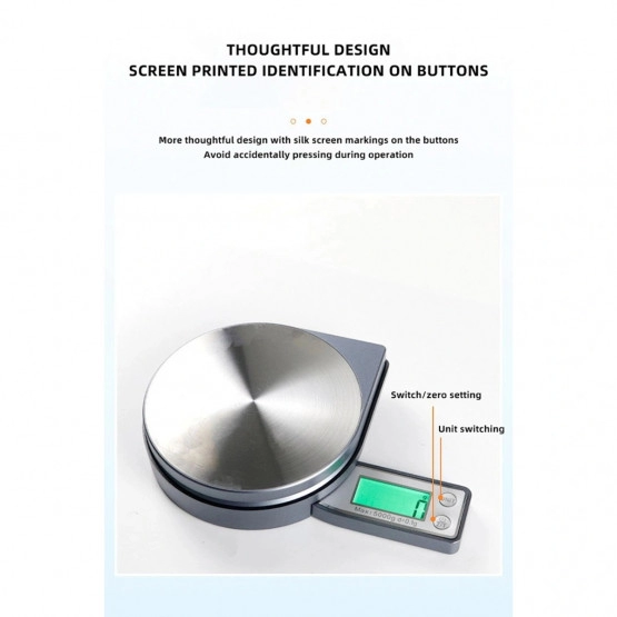 INF Edelstahl Klappbare LCD-Küchenwaage