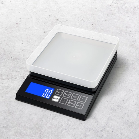 INF 3kg/0.1g batteriebetriebene Küchenwaage — IP67 wasserdicht, große