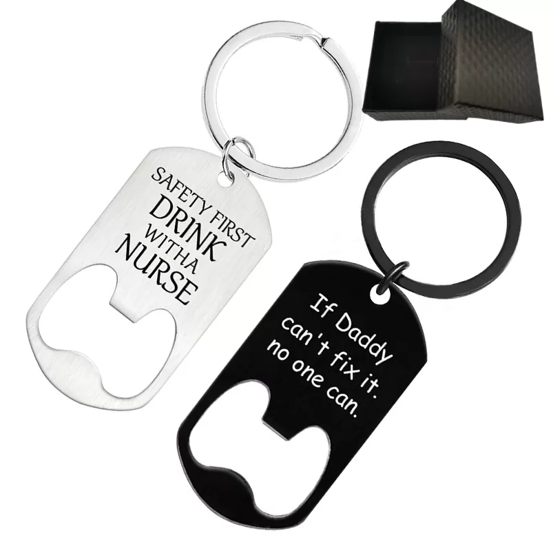 INF Schlüsselanhänger / Flaschenöffner für Vatertagsgeschenk 2er-Pack