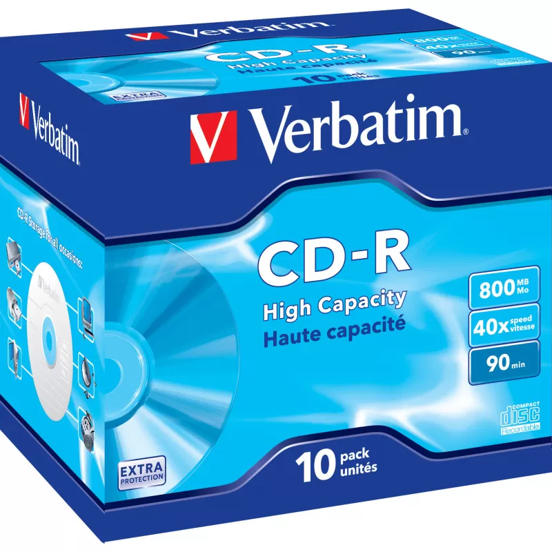 INF CD-R, 40x, 800 MB/90 min, 10er-Pack, Jewel Case